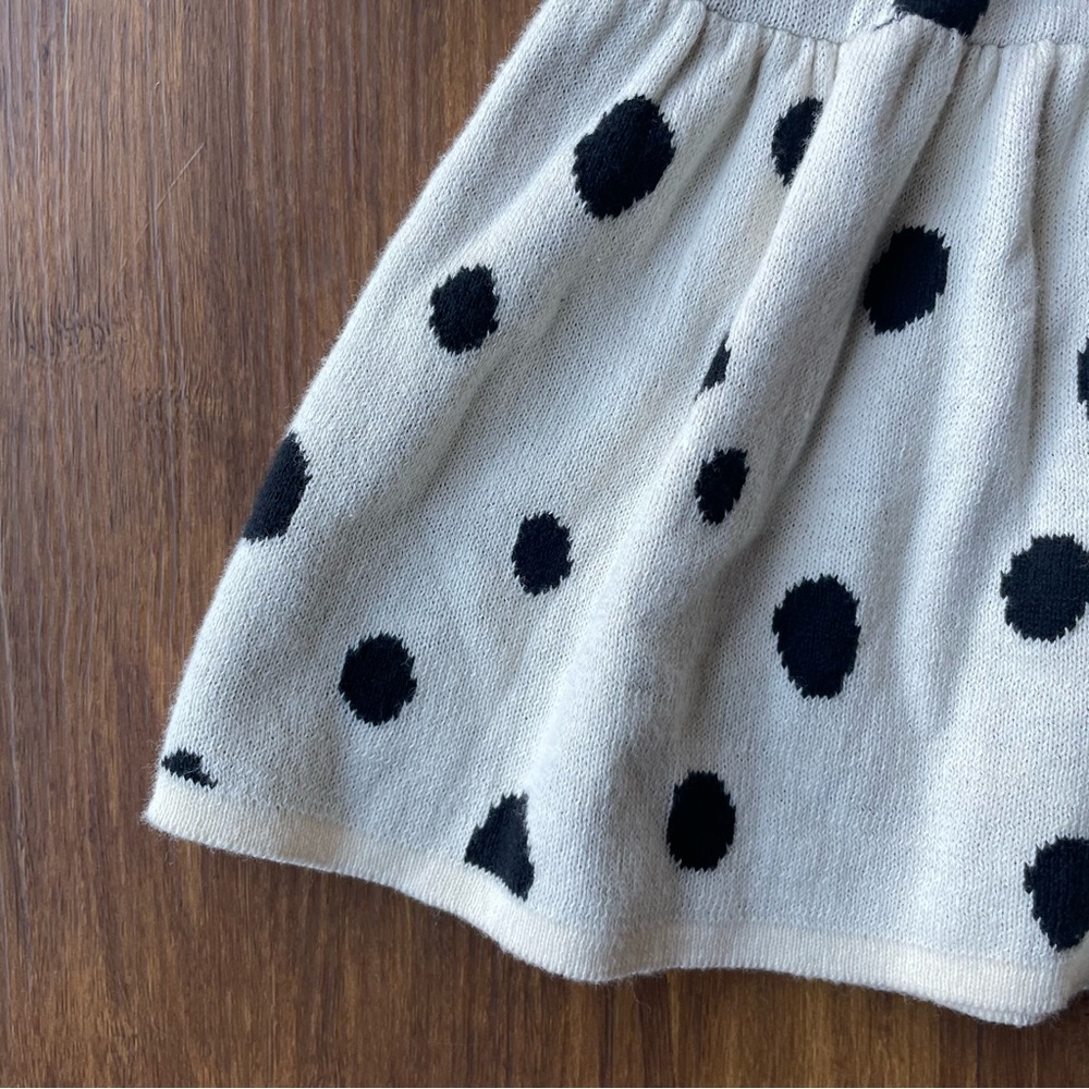 Cruella Deville Dress 6-12 months Costume Spots Dot Baby 101 Dalmatian Faux Fur - Picture 5 of 8